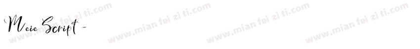 Meie Script字体转换